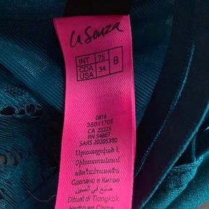 Lace and Bandage Teal Bra